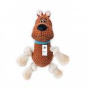 Foodie Puppies Dog Squeaky Plush Rope Toy - (Brown Scooby Plush Toy) ...