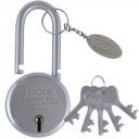 Foora Small Lock and Keys Door Lock for Home Round 50 Long Neck Shackle Padlock with 5 Keys Double Locking 7 Lever gate, Shop Shutter (Round 50mm)...