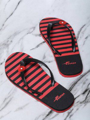 Footox  Slippers (Black, Red 7)