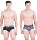 Force NXT Pack of 2 Super Combed Cotton Soft Rib Solid Men Brief...