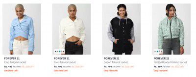 FOREVER 21 Jackets Upto 90% Off