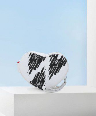 FOREVER 21  Multicolor Women Sling Bag WHITE/BLACK CLUTCH