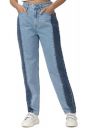 FOREVER 21 Womens Color Blocked Straight Fit Straight Fit Jeans...