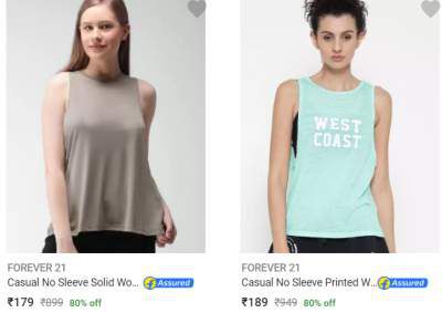 Forever 21 Womens Tops Upto 80% Off`