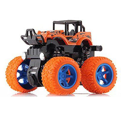 Foroly 4WD Monster Truck Toy, Pull Back and Go Rock 360 Degree Crawler 4 Wheels Drive Double Friction Powered Monster Vehicles