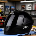 FOROLY Fighter with Anti UV PC Visor ABS Material Unisex (NN-1) Motorbike Helmet (Black)...