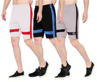 Fort Worth Combo Pack of 3 Running Sports Shorts for Men
