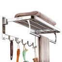 Fortune Luxurious Stainless Steel Folding Towel Rack | Towel Stand | Towel Hanger | Towel Holder | Rack Shelf | Bathroom Accessories (Square) - (24 inch)...