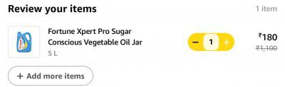 Fortune Xpert Pro Sugar Conscious Edible Oil, Jar, 5 L
