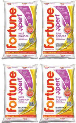 Fortune Xpert Total Balance Soyabean Oil Pouch (4 x 1 L)