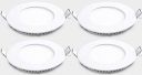FOS 6-Watt LED Panel Light, 600 LUMENS (Pack of 4 - Round | Cool White 6500k) Recessed Ceiling Lamp...