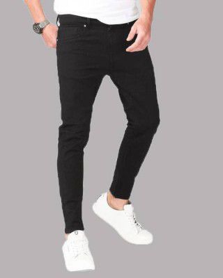 FOSEN Men Slim Mid-Rise Black Jeans