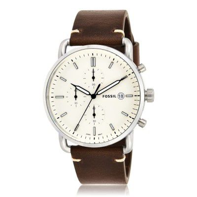 Fossil Analog Off-White Dial Mens Watch-FS5402
