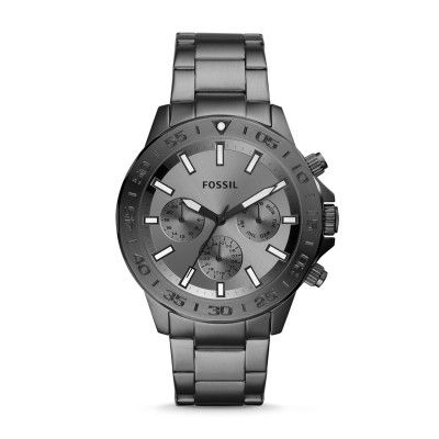 Fossil Bannon Analog Gray Dial Mens Watch-BQ2491