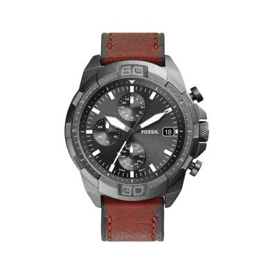 Fossil Bronson Analog Gray Dial Mens Watch-FS5855T