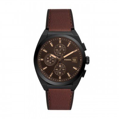 Fossil Everett Analog Black Dial Mens Watch-FS5798