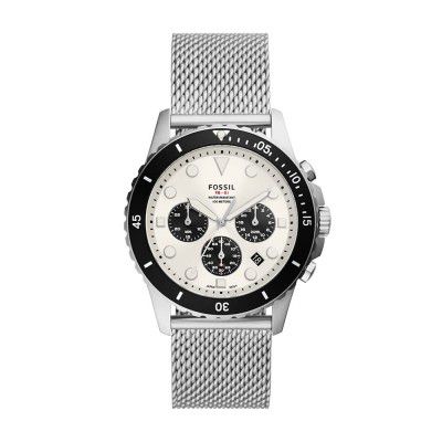 Fossil Fb-01 Analog White Dial Mens Watch-FS5915