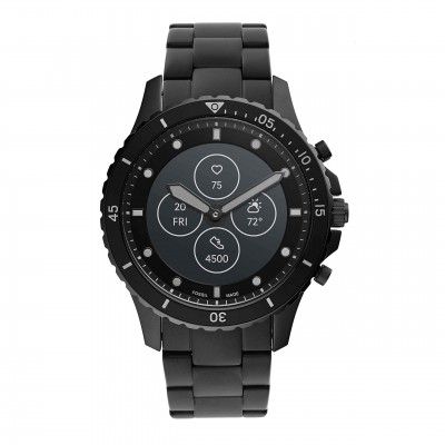 Fossil Fb-01 Hybrid Smartwatch Hr Analog-Digital Black Dial Mens Watch-FTW7017