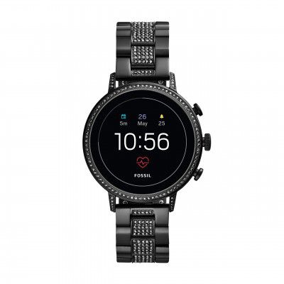 Fossil Gen 4(40mm, black) Ventura Stainless steel Touchscreen Womens Smartwatch with Heart Rate, GPS, Music storage and Smartphone Notifications - FTW6023