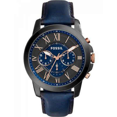 Fossil Grant Analog Black Dial Mens Watch-FS5061