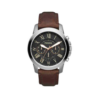 Fossil Grant Analog Black Dial Mens Watch-FS4813IET