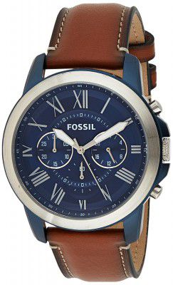 Fossil Grant Analog Blue Dial Mens Watch-FS5151