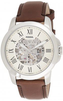 Fossil Grant Analog Off-White Dial Mens Watch-ME3099