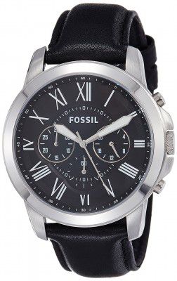 Fossil Grant Chronograph Black Dial Mens Watch - FS4812I