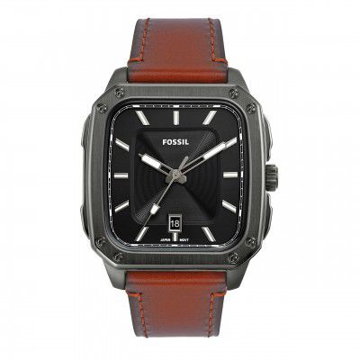 Fossil Inscription Analog Black Dial Mens Watch-FS5934