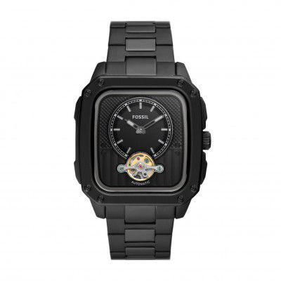 Fossil Inscription Analog Black Dial Mens Watch-ME3238