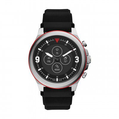 Fossil Latitude Hybrid Smartwatch Hr Analog-Digital Black Dial Mens Watch-FTW7020