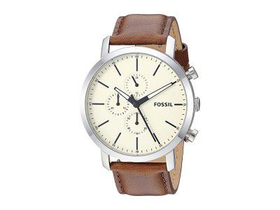 Fossil Luthe Analog Yellow Dial Mens Watch-BQ2325