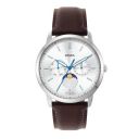 Fossil Mens 42 mm Neutra Minimalist Silver Dial Leather Analog Watch - FS5905...