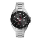 Fossil Mens 44 mm Autocross Black Dial Stainless Steel Analog Watch - BQ2550I...