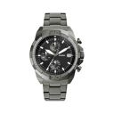Fossil Mens 44 mm Bronson Black Dial Stainless Steel Chronograph Watch - FS5852I...