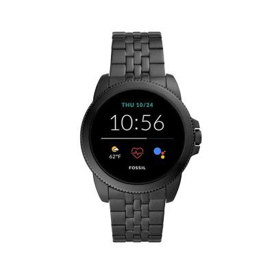 FOSSIL Mens 44 mm Gen 5E Full Color Display Dial Stainless Steel Digital Watch - FTW4056I