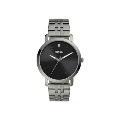 FOSSIL Mens 44 mm Lux Luther Black Dial Stainless Steel Analogue Watch - BQ2419I