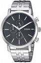 Fossil Mens Luther Stainless Steel Dress Quartz Watch...