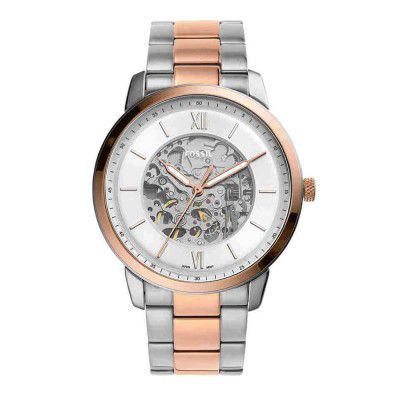 Fossil Mens White Dial Analogue Watch - WFIF-ME3196I
