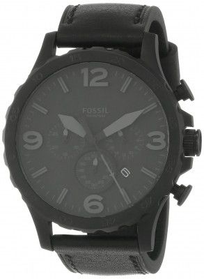 Fossil Nate Analog Black Dial Unisexs Watch-JR1354