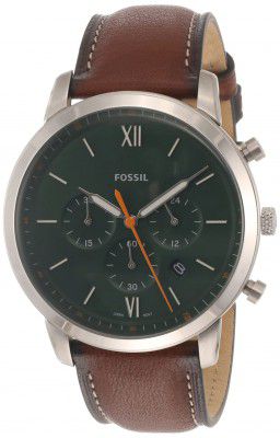 Fossil Neutra Minimalist Analog Green Dial Mens Watch-FS5902
