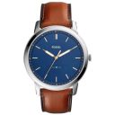 Fossil Quartz Movement Leather Analogue Blue Dial and Brown Band Mens Watch...