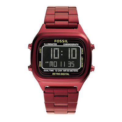 Fossil Retro Digital Black Dial Mens Watch-FS5897