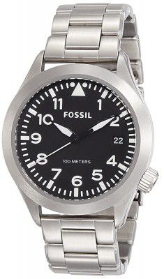 Fossil Retro Trav Analog Grey Dial Mens Watch-AM4562