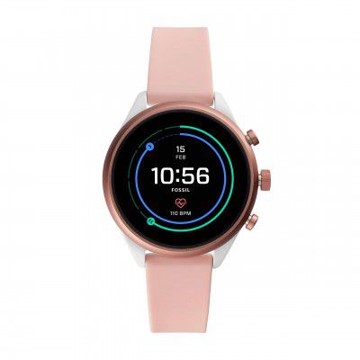 Fossil Sport (41mm, blush) Women Metal and Silicone Touchscreen Smartwatch with AMOLED screen - FTW6022