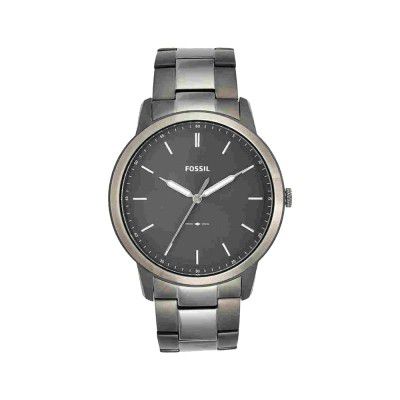 Fossil The Minimalist 3H Analog Gray Dial Mens Watch-FS5459T