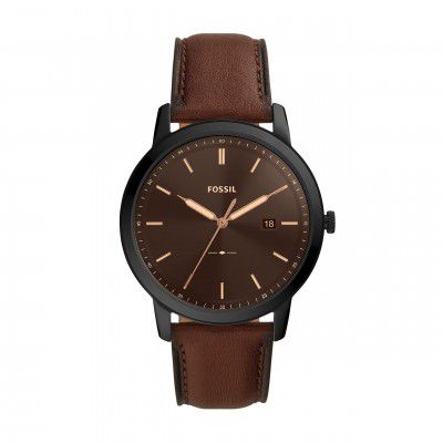 Fossil The Minimalist Solar Analog Black Dial Mens Watch-FS5841