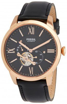 Fossil Townsman Auto Analog Black Dial Mens Watch-ME3170
