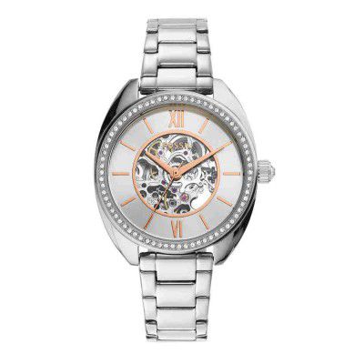 Fossil Vale Analog Silver Dial Womens Watch-BQ3727