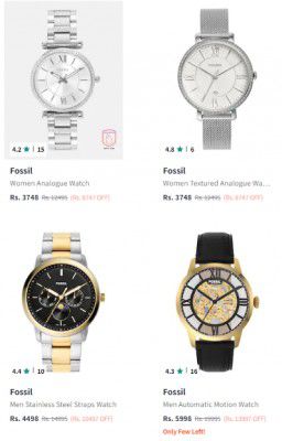 Myntra : Up to 78% OFF - Fossil Watches